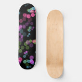 Green Blue Pink Lila Abstrakte Blase Design Skateboard (Vorderseite)