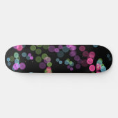 Green Blue Pink Lila Abstrakte Blase Design Skateboard (Horizontal)