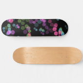 Green Blue Pink Lila Abstrakte Blase Design Skateboard (Horizontal)