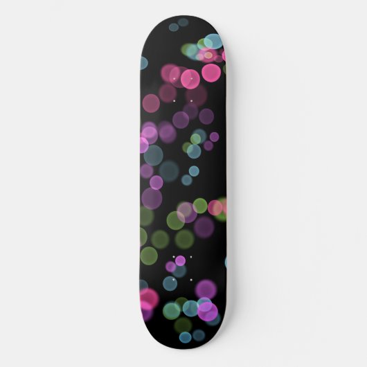 Green Blue Pink Lila Abstrakte Blase Design Skateboard (Vorderseite)