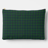 Green Blue Plaid Tartan Pattern Zubehörtasche (Vorderseite)