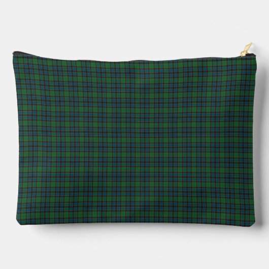 Green Blue Plaid Tartan Pattern Zubehörtasche (Rückseite)