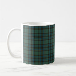 Green Blue Plaid Tartan Style Traditional Kaffeetasse