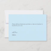 Green Blue Polka Dot Flat Danke Karte (Rückseite)