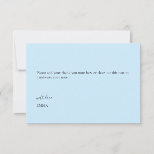 Green Blue Polka Dot Flat Danke Karte (Rückseite)