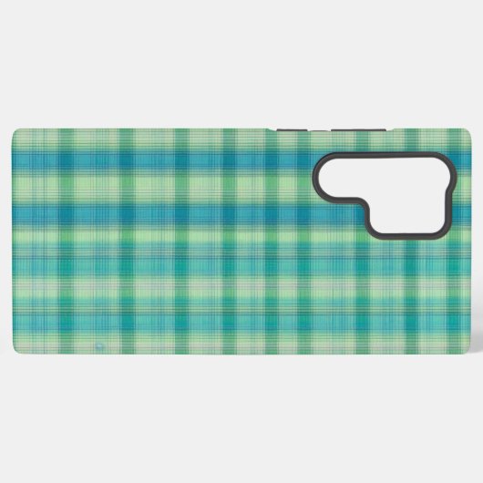 Green & Blue Preppy Pattern Phone Case Samsung Galaxy Hülle (Rückseite (Horizontal))