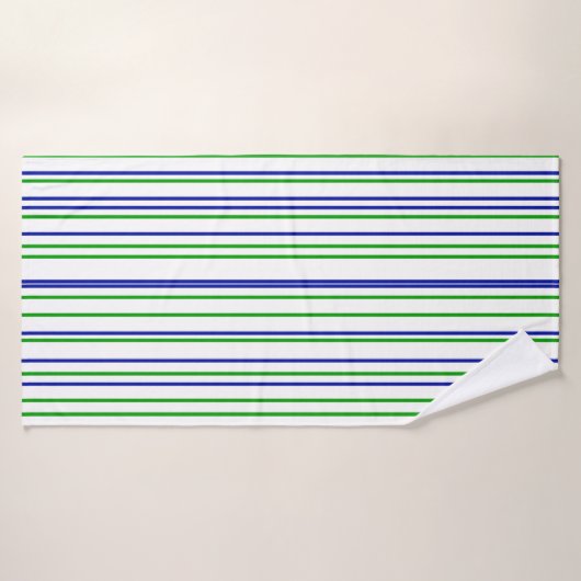 Green blue purple stripes modern custom pattern badhandtuch set (Badehandtuch)