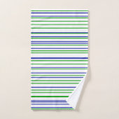 Green blue purple stripes modern custom pattern badhandtuch set (Handtuch)