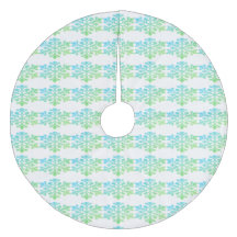 Green Blue Snowflakes Weihnachtsbaumrock