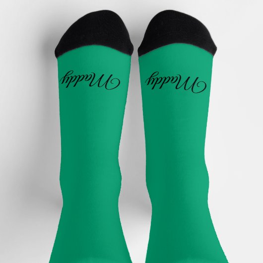 Green Blue Solid Color Socken (Oben)