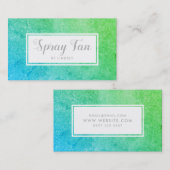 Green Blue Sparkle Glitzer Beauty Spray Tan Salon Visitenkarte (Vorne/Hinten)