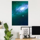 Green Blue Spinning Galaxy Poster (Heimbüro)