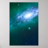 Green Blue Spinning Galaxy Poster (Vorne)