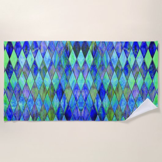 Green & Blue Strandtuch (Vorderseite)