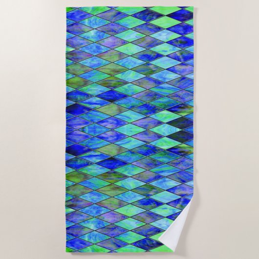 Green & Blue Strandtuch (Vorderseite)