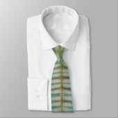 Green Blue Stripe Gefärbte Krawatte Necktie (Gebunden)