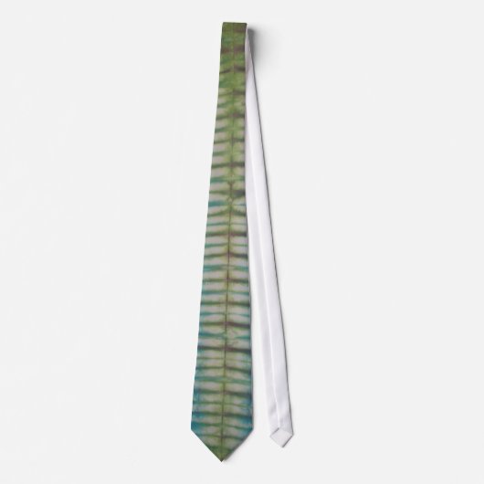 Green Blue Stripe Gefärbte Krawatte Necktie (Vorderseite)
