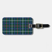 Green Blue Tartan Gepäckanhänger (Vorderseite horizontal)