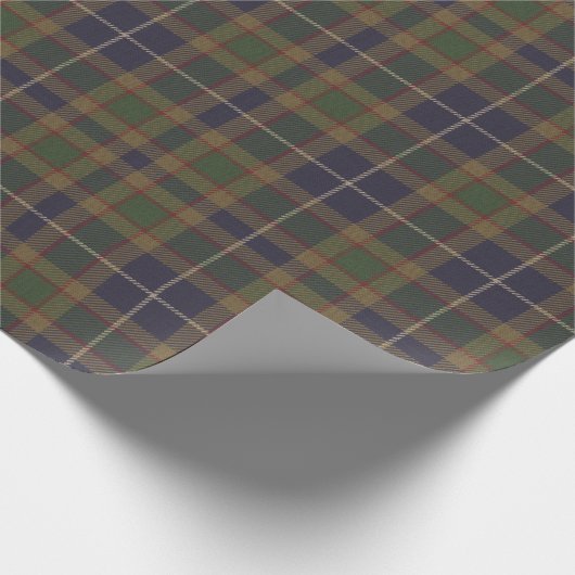 Green Blue Tartan Kariertes Geschenk Geschenkpapier (Ecke)