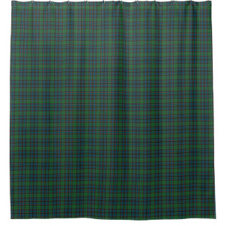 Green Blue Tartan Plaid Shower Curtain Duschvorhang