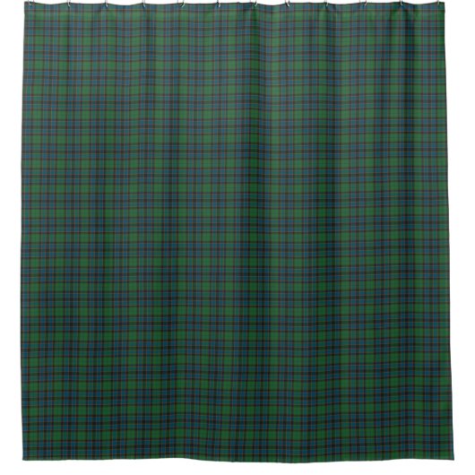 Green Blue Tartan Plaid Shower Curtain Duschvorhang (Vorderseite)