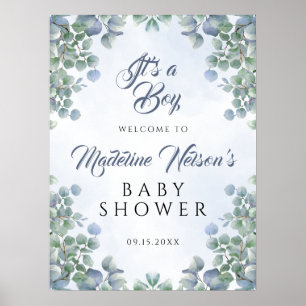 Green Blue The a Boy Baby Dusche Empfang Poster