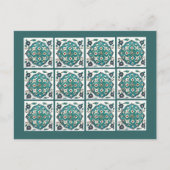 Green-Blue-Tile Postkarte (Vorderseite)