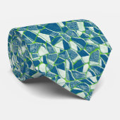 Green Blue Turquoise gesteinigtes Glas Krawatte (Gerollt)
