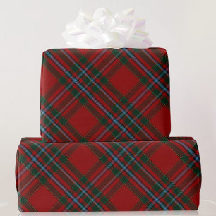 Green Blue und Red Tartan Karierte Weihnachtsgesch Geschenkpapier