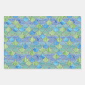 Green, Blue und Silver Mermaid Scales Geschenkpapier Set (Vorderseite 2)