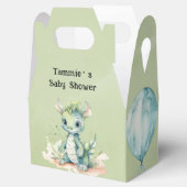 Green Blue Watercolor Dragon Boy Baby Dusche Geschenkschachtel (Geöffnet)