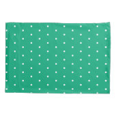Green Blue with White Dots Standard Kissenbezug (Rückseite-Links)