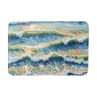Green Blue Yellow Design am Strand 345 Badematte