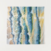 Green Blue Yellow Design am Strand 345 Wandteppich (Vorderseite (Horizontal))