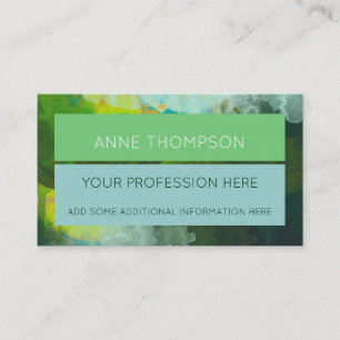 green blue yellow stylish & professional visitenkarte