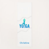Green-Blue-Yoga-Pose und Individuelle Name Yogamatte (Vorderseite)