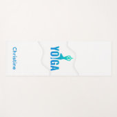 Green-Blue-Yoga-Pose und Individuelle Name Yogamatte (Vorderseite (Horizontal))