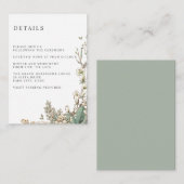 Green Bluebells WEDDING Hotel Details Unterkunft Begleitkarte (Vorne/Hinten)