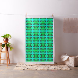 Green Bluegreen Rose Silhouette Blumenstoffe 56" Stoff