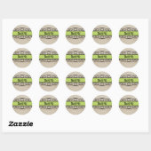 Green Blüh Border Danke Stickers (Blatt)