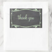 Green Blüh Chalkboard Danke Stickers (Tasche)
