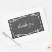 Green Blüh Chalkboard Danke Stickers (Umschlag)