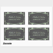 Green Blüh Chalkboard Wedding Stickers (Blatt)