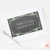 Green Blüh Chalkboard Wedding Stickers (Umschlag)