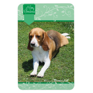 Green Blüh Tab Merry Christmas Magnet