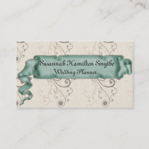 Green Blüh Wedding Planner Business Card Visitenkarte