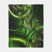 Green Blume Fleece Blanket (Vorderseite)