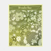 Green Blume & Leaf-Muster personalisieren Fleecedecke (Vorderseite)