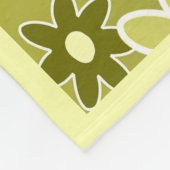 Green Blume & Leaf-Muster personalisieren Fleecedecke (Ecke)