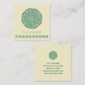 Green Blume Mandala Yoga Treuekarte (Vorne/Hinten)